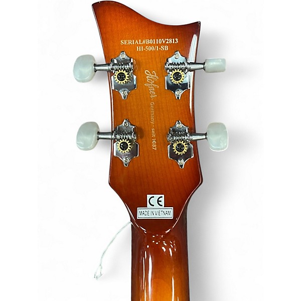 Used Hofner HI-500/1-SB Violin 3 Color Sunburst Electric Bass Guitar