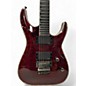 Used ESP LTD MH1000 Deluxe See Thru Black Cherry Solid Body Electric Guitar