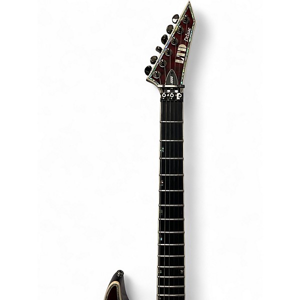 Used ESP LTD MH1000 Deluxe See Thru Black Cherry Solid Body Electric Guitar