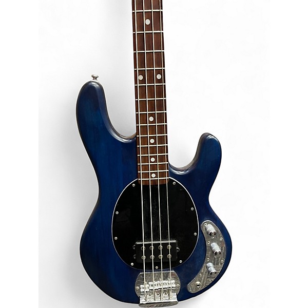 Used Sterling by Music Man Sub 4 Blue Electric Bass Guitar