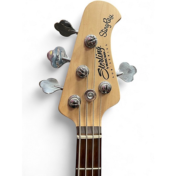 Used Sterling by Music Man Sub 4 Blue Electric Bass Guitar
