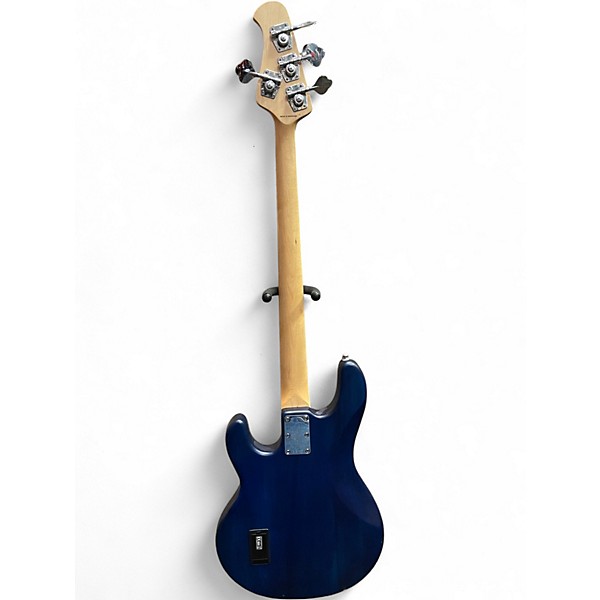 Used Sterling by Music Man Sub 4 Blue Electric Bass Guitar
