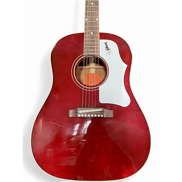 Used Gibson 1960s J45 Maroon Acoustic Guitar