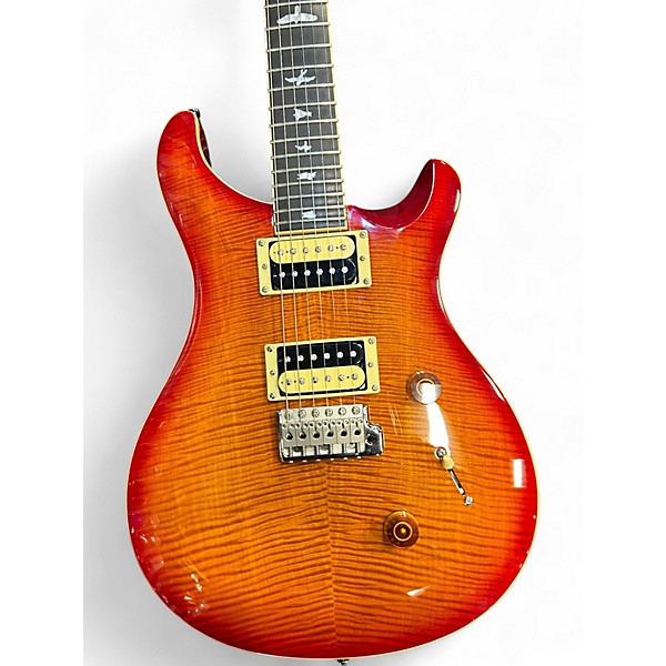 Used PRS SE Custom 24 Cherry Sunburst Solid Body Electric Guitar