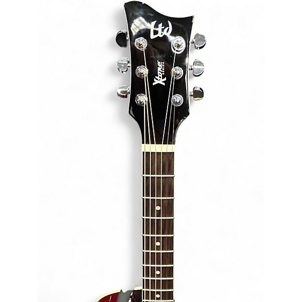 Used ESP LTD XAC5E RED BURST Acoustic Electric Guitar