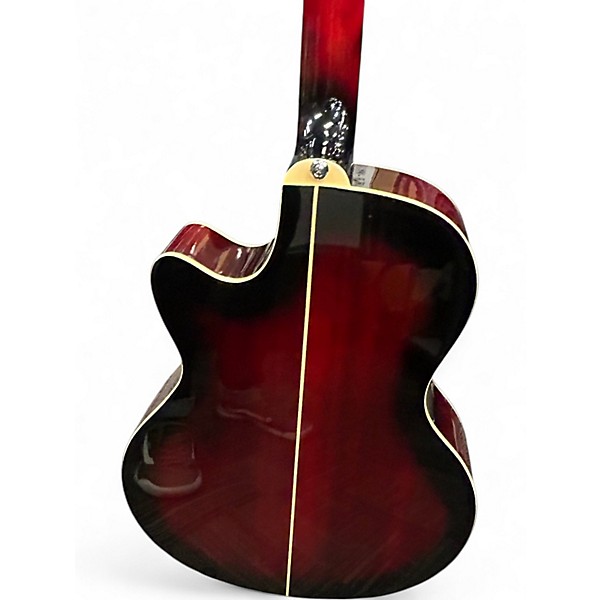 Used ESP LTD XAC5E RED BURST Acoustic Electric Guitar