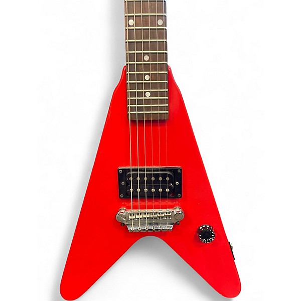 Used Epiphone Mini Flying V Red Solid Body Electric Guitar