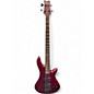 Used Schecter Guitar Research Stiletto Custom 4 String Red Electric Bass Guitar thumbnail