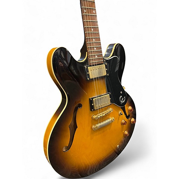 Used Epiphone DOT DELUXE Vintage Sunburst Solid Body Electric Guitar