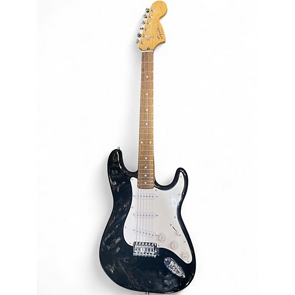 Used Squier Affinity Stratocaster Metallic Black Solid Body Electric Guitar