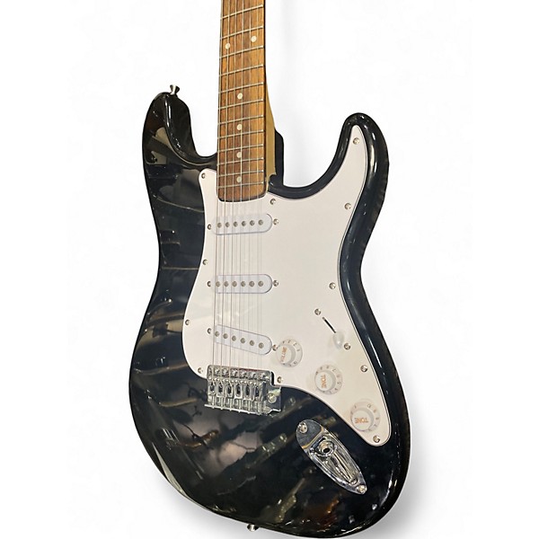 Used Squier Affinity Stratocaster Metallic Black Solid Body Electric Guitar