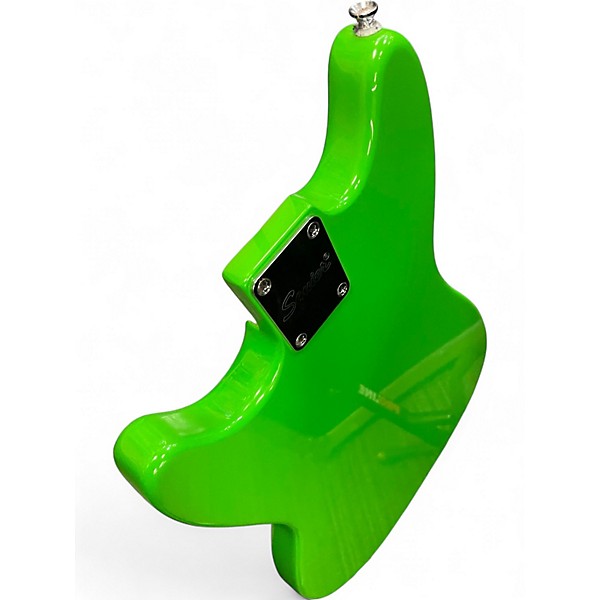 Used Squier MUSTANG LIME GREEN Solid Body Electric Guitar