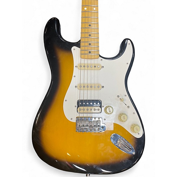 Used Fender JV STRATOCASTER HSS 2 Tone Sunburst Solid Body Electric Guitar