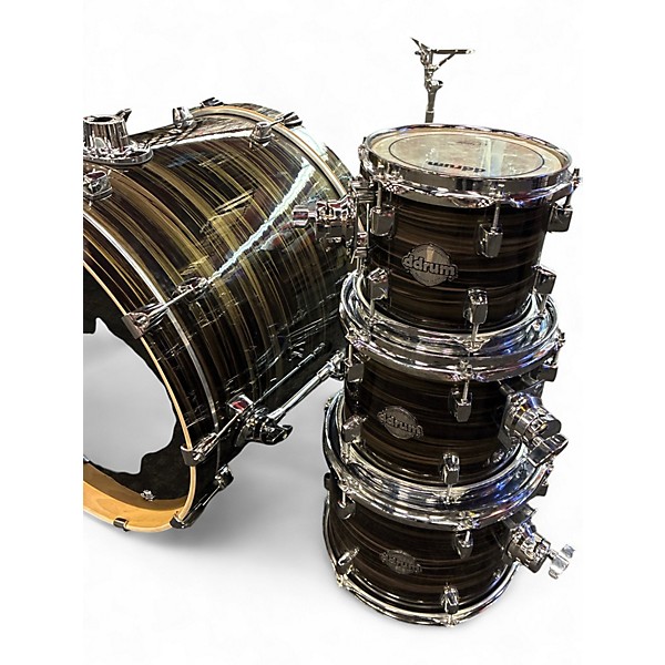 Used ddrum 7 Piece dominion birch brushed olive metallic Drum Kit