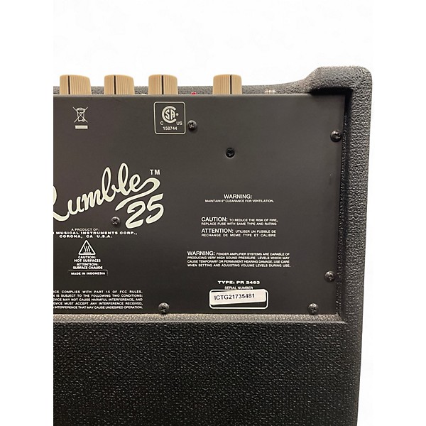 Used Fender RUMBLE 25 Bass Combo Amp