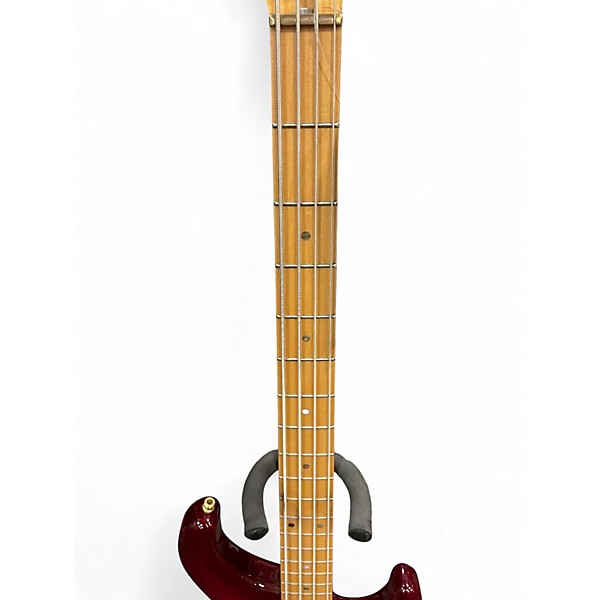 Used Bossa OB4 Trans Red Electric Bass Guitar