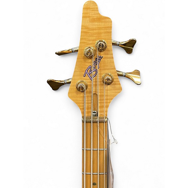 Used Bossa OB4 Trans Red Electric Bass Guitar