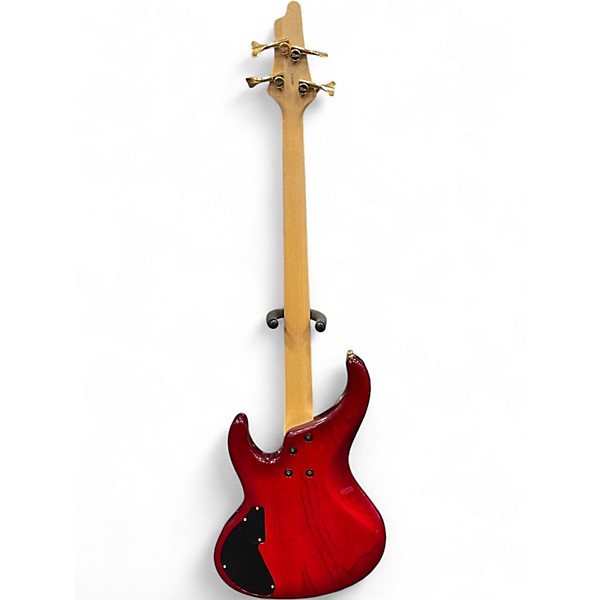 Used Bossa OB4 Trans Red Electric Bass Guitar