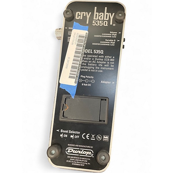 Used Dunlop 535QC Chrome Cry Baby Wah Effect Pedal