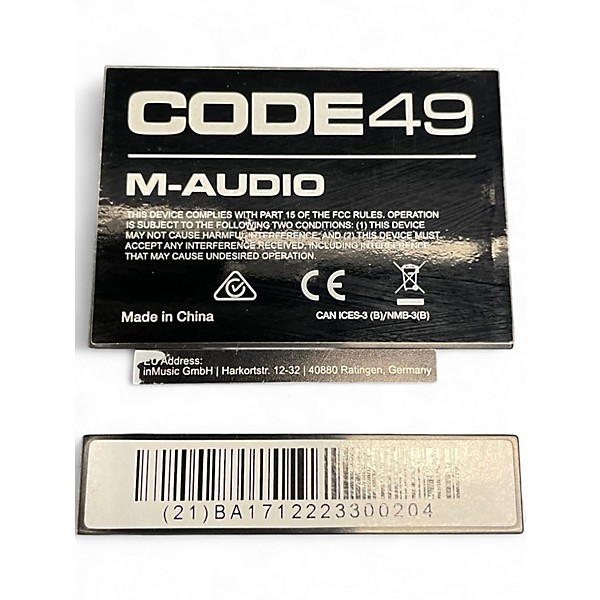 Used M-Audio CODE 49 MIDI Controller
