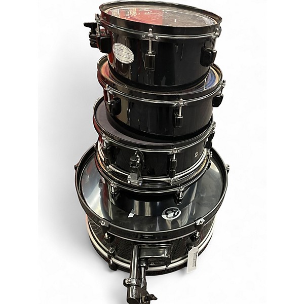 Used Pearl 5 Piece Rhythm Traveler Compact Black Drum Kit
