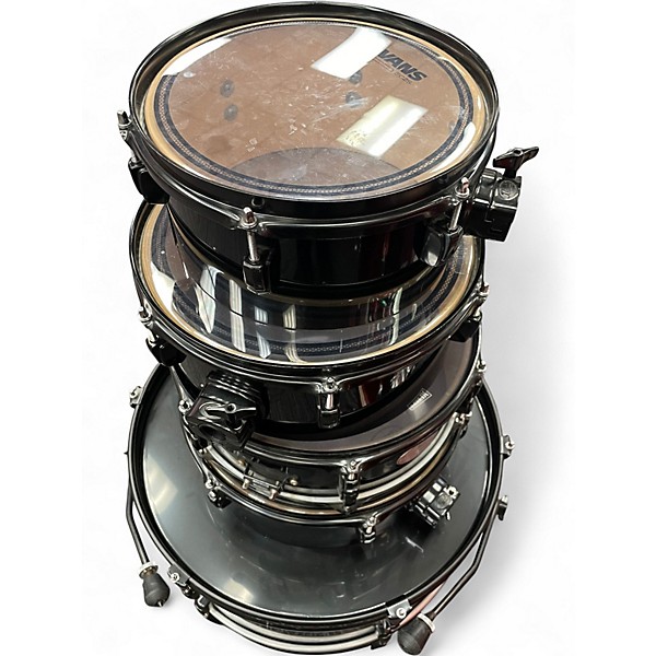 Used Pearl 5 Piece Rhythm Traveler Compact Black Drum Kit