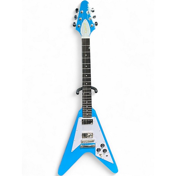 Used Epiphone FLYING V '70S MIAMI BLUE Solid Body Electric Guitar