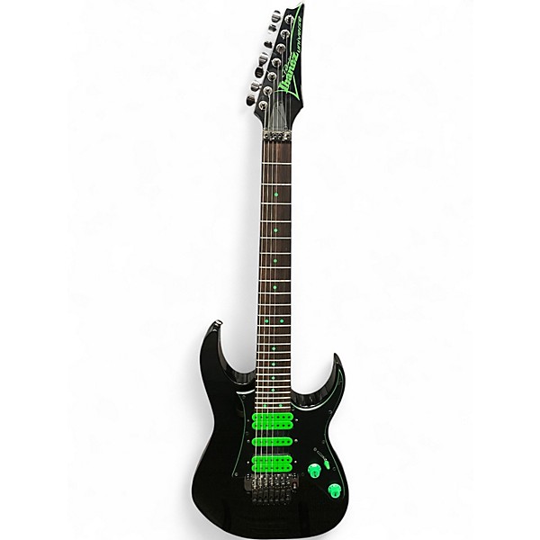 Used Ibanez UV70 Universe Steve Vai Signature 7 String BLACK Solid Body Electric Guitar