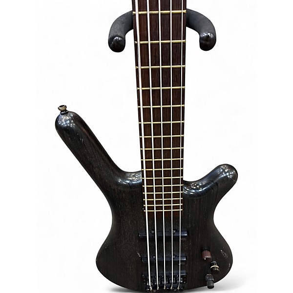 Used Warwick Corvette standard 5 String TRANSPARENT SATIN BLACK Electric Bass Guitar
