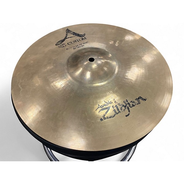 Used Zildjian 14in A Custom Hi Hat Pair Cymbal