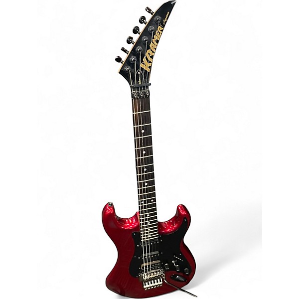 Vintage 1986 Kramer PACER DELUXE Candy Apple Red Metallic Solid Body Electric Guitar