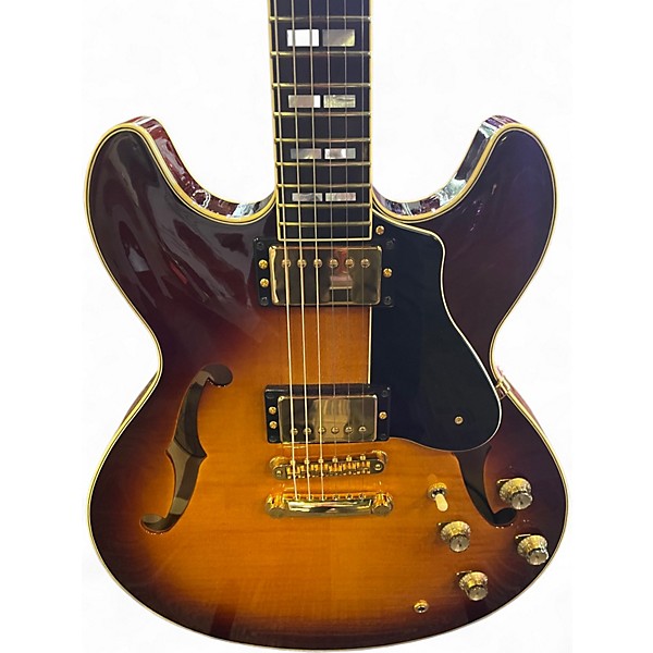 Used Yamaha SA2200 BROWN SUNBURST Hollow Body Electric Guitar