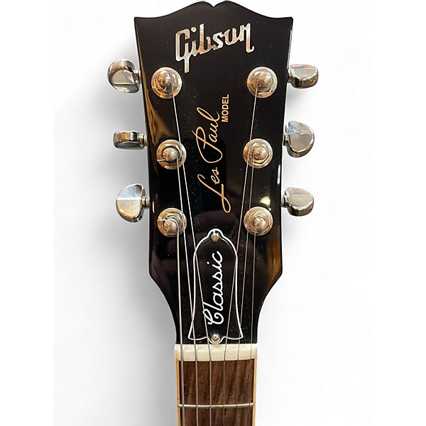 Used Gibson Les Paul Classic Black Solid Body Electric Guitar