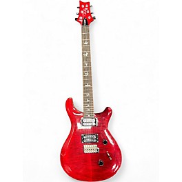 Used PRS SE Custom 24 Crimson Red Trans Solid Body Electric Guitar