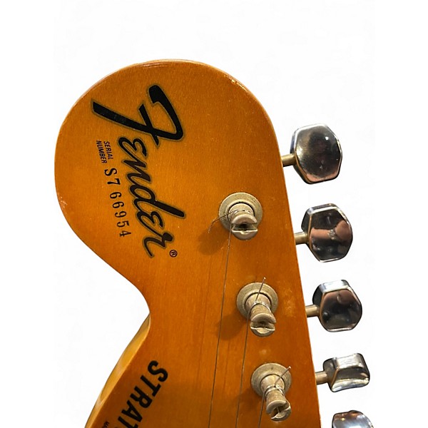 Vintage 1977 Fender Stratocaster Left Handed Natural Solid Body Electric Guitar
