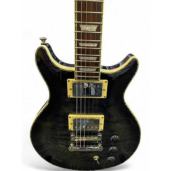 Used Hamer SUNBURST QT BLACK QUILT Solid Body Electric Guitar