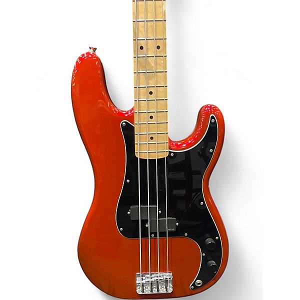 Used Fender Player Precision Bass Orange Electric Bass Guitar