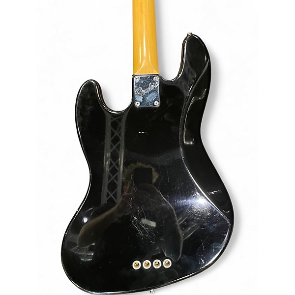 Used Fender American Standard Jazz Bass Black Electric Bass Guitar