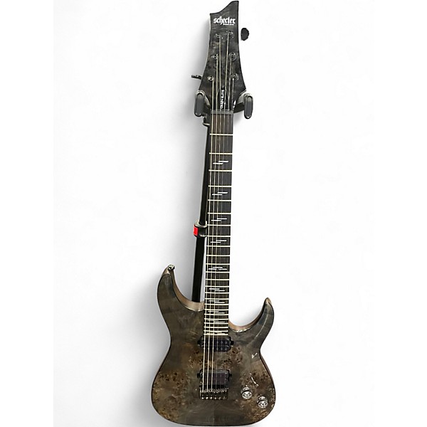 Used Schecter Guitar Research OMEN ELITE Black Solid Body Electric Guitar