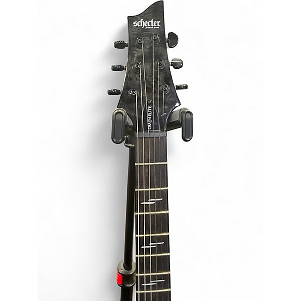 Used Schecter Guitar Research OMEN ELITE Black Solid Body Electric Guitar