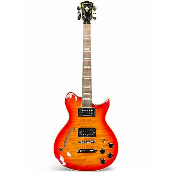 Used Washburn WI 67PROQ Sunburst Hollow Body Electric Guitar