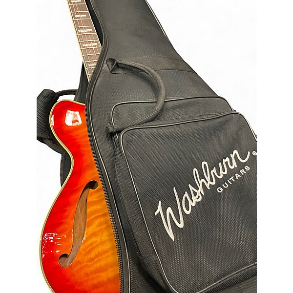 Used Washburn WI 67PROQ Sunburst Hollow Body Electric Guitar