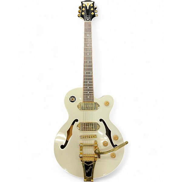 Used Epiphone Wildkat Pearl White Hollow Body Electric Guitar