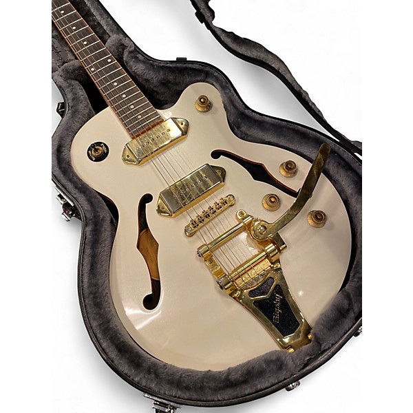 Used Epiphone Wildkat Pearl White Hollow Body Electric Guitar