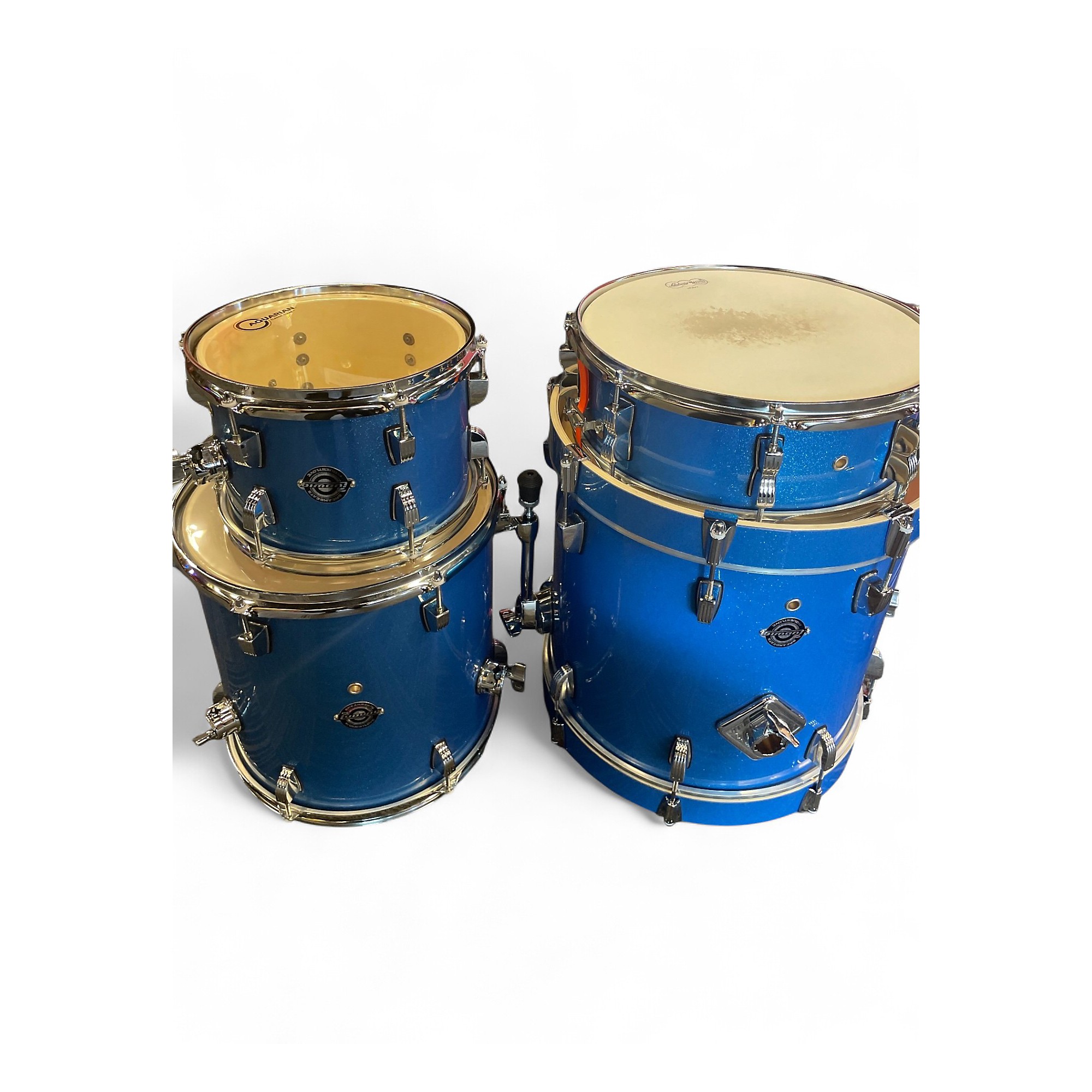 Used Ludwig 4 Piece BREAKBEATS BLUE SPARKLE Drum Kit BLUE SPARKLE
