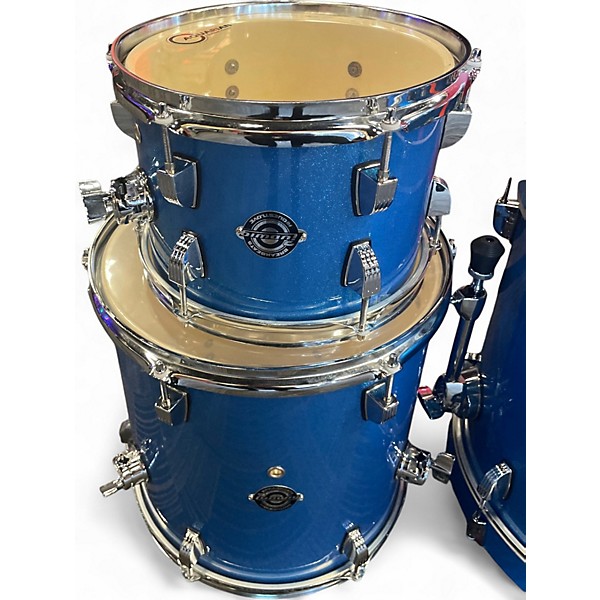 Used Ludwig 4 Piece BREAKBEATS BLUE SPARKLE Drum Kit
