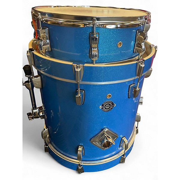 Used Ludwig 4 Piece BREAKBEATS BLUE SPARKLE Drum Kit