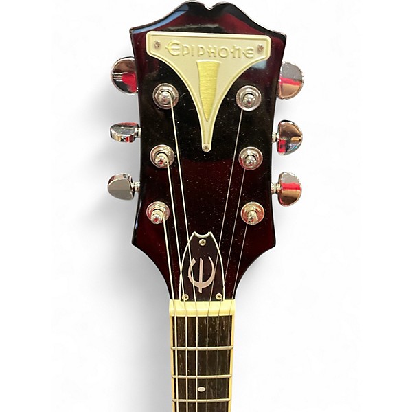 Used Epiphone Wildkat Crimson Red Trans Hollow Body Electric Guitar