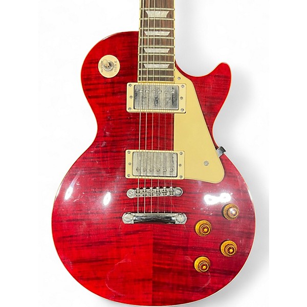 Used Epiphone Les Paul Standard Pro Crimson Red Trans Solid Body Electric Guitar