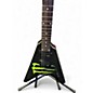 Used Schecter Guitar Research Monster Energy Flying V Black Solid Body Electric Guitar